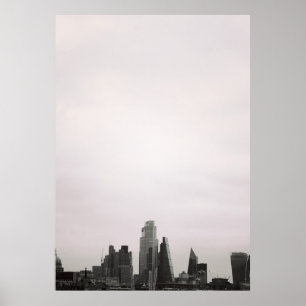 Póster Línea aérea de la ciudad de Londres