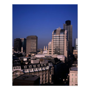 Póster Línea aérea de la ciudad de Londres