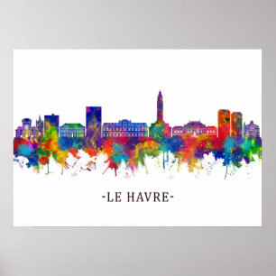 Póster Línea aérea de Le Havre France