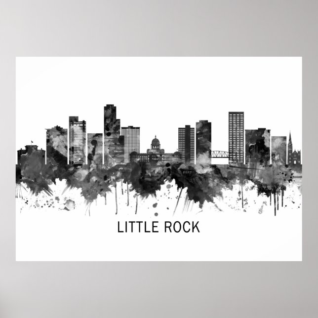 Póster Línea aérea de Little Rock Arkansas (Frente)