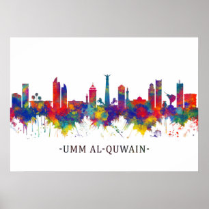 Póster Línea aérea de los Emiratos Árabes Unidos Umm a