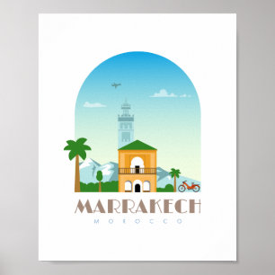 Póster Línea aérea de Marruecos