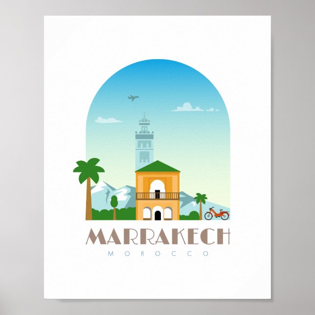 Póster Línea aérea de Marruecos (Frente)