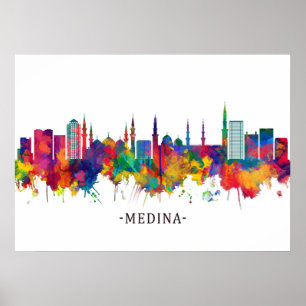 Póster Línea aérea de Medina Arabia Saudita