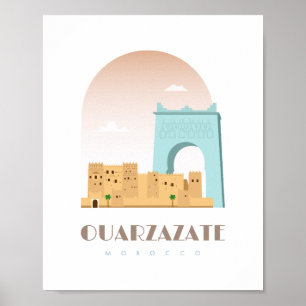 Póster Línea aérea de Morocco