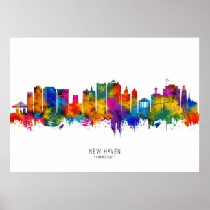 Póster Línea aérea de New Haven