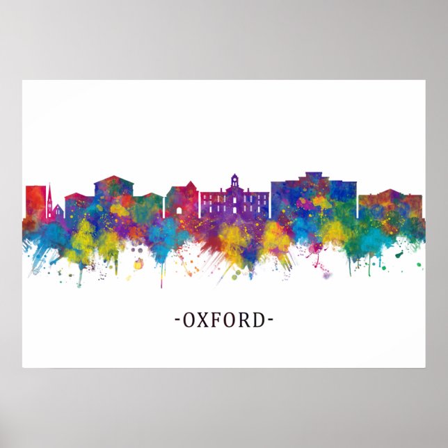 Póster Línea aérea de Oxford Mississippi (Frente)