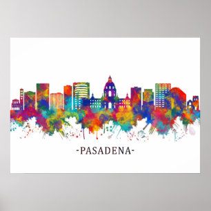Póster Línea aérea de Pasadena California