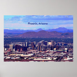 Póster Línea aérea de Phoenix Arizona en horario de veran