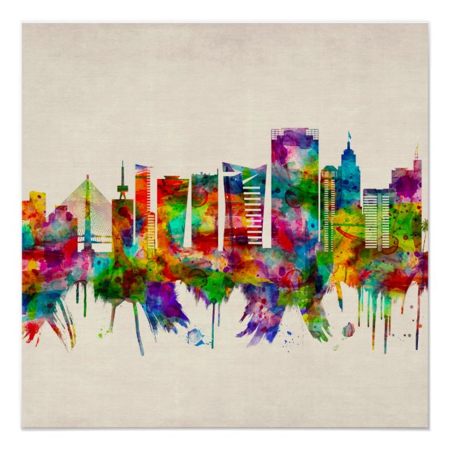 Póster Línea aérea de San Pablo Brasil (Anverso)