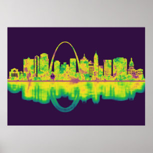 Póster Línea aérea de St. Louis Missouri