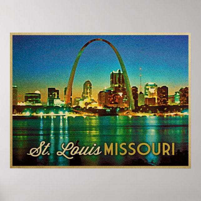 Póster Línea aérea de St. Louis Missouri (Frente)