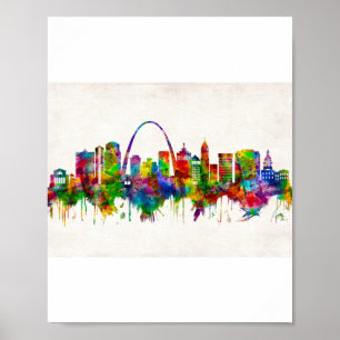 Póster Línea aérea de St. Louis Missouri