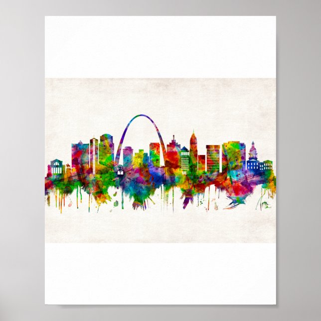 Póster Línea aérea de St. Louis Missouri (Frente)