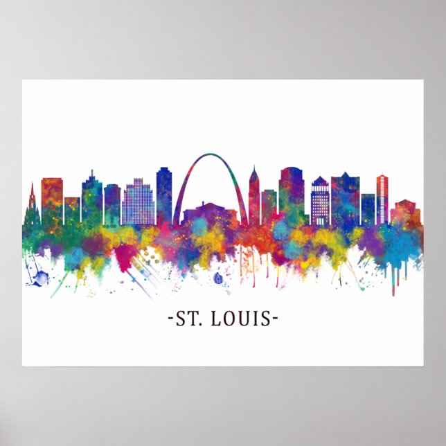 Póster Línea aérea de St. Louis Missouri (Frente)