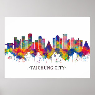 Póster Línea aérea de Taiwán de Taichung City