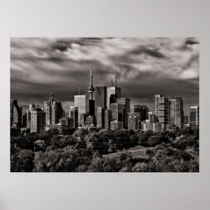 Póster Línea aérea de Toronto desde el Parque Riverdale N
