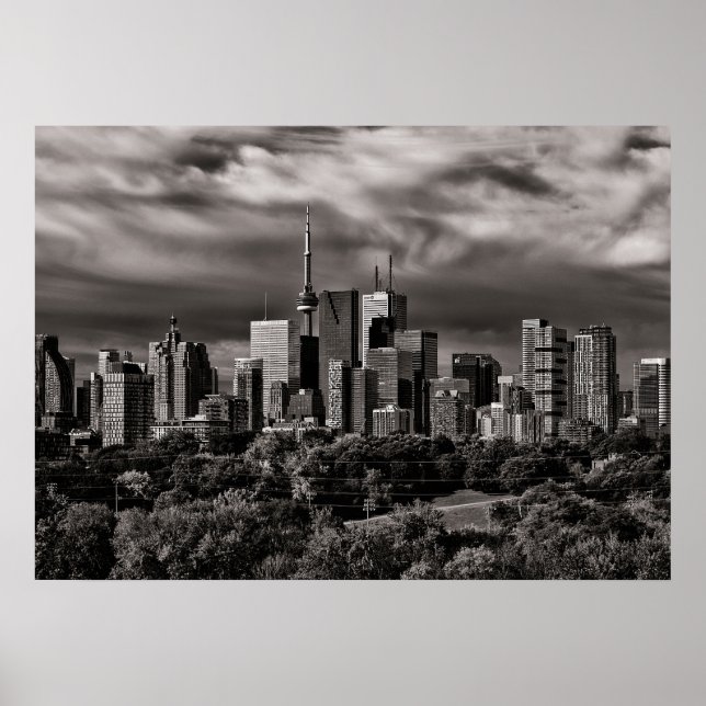 Póster Línea aérea de Toronto desde el Parque Riverdale N (Frente)