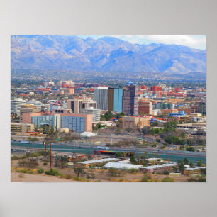 Póster Línea aérea de Tucson City