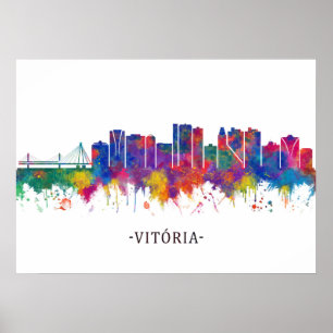 Póster Línea aérea de Vitoria Brasil