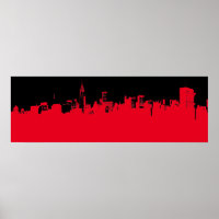 Línea aérea del Black Pop Red New York City