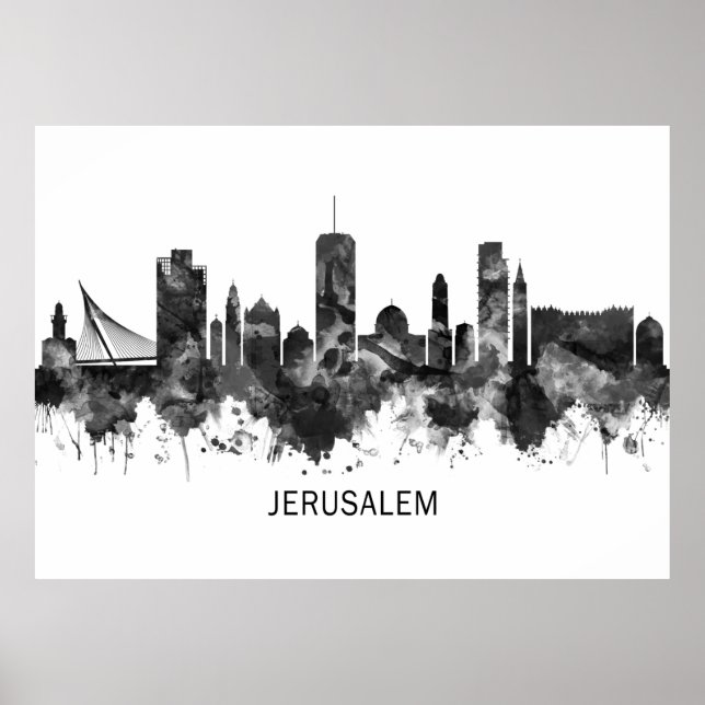 Póster Línea aérea israelí de Jerusalén (Frente)