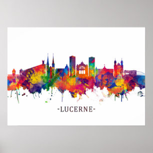 Póster Línea aérea suiza de Lucerna