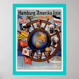 Póster Línea americana poster de Hamburgo