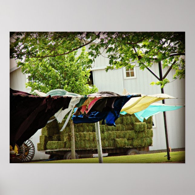 Póster Línea Amish Clothes y Hay Wagon (Frente)