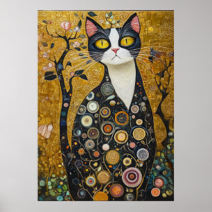 Póster Línea celeste en oro