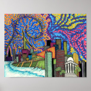 Póster Línea costera