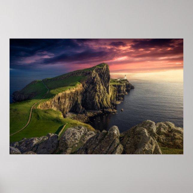 Póster Línea costera | Isla de Skye, Escocia (Frente)