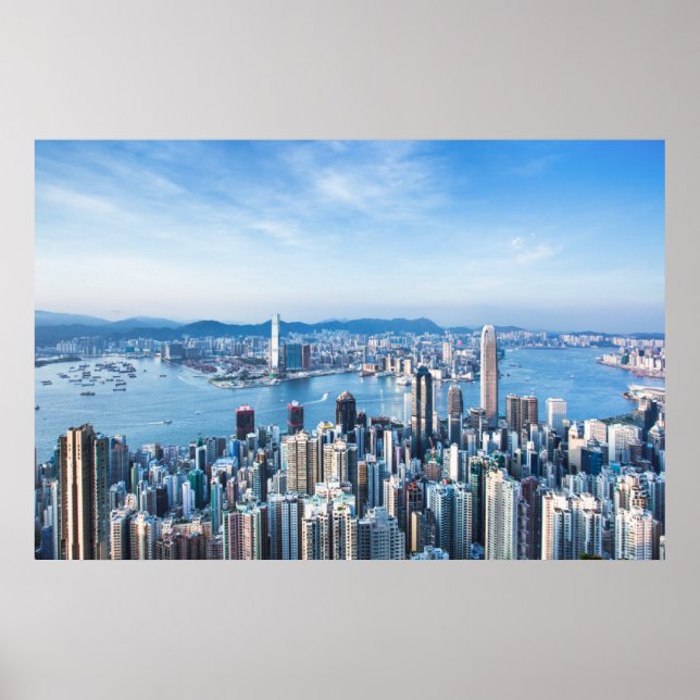 Póster Línea costera | Tsim Sha Tsu, isla de Hong Kong, A (Frente)