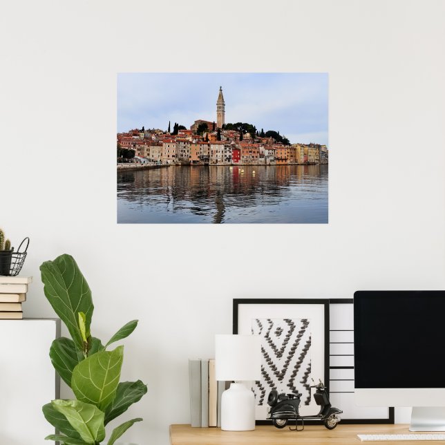 Póster Línea de costa de Rovinj (Oficina en casa)
