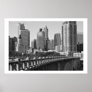 Póster Línea De Esquina De Minneapolis A Luz De Día