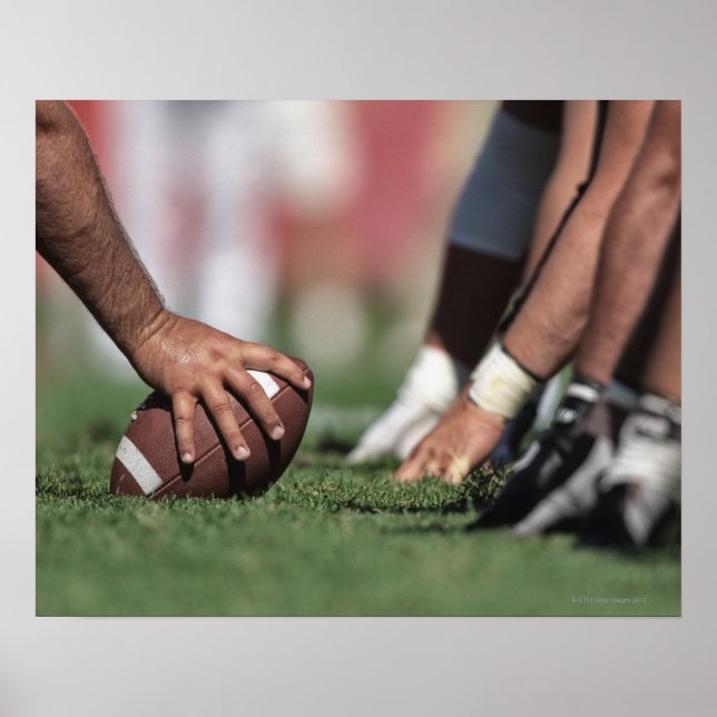 Póster Línea de fútbol de garabato (Frente)