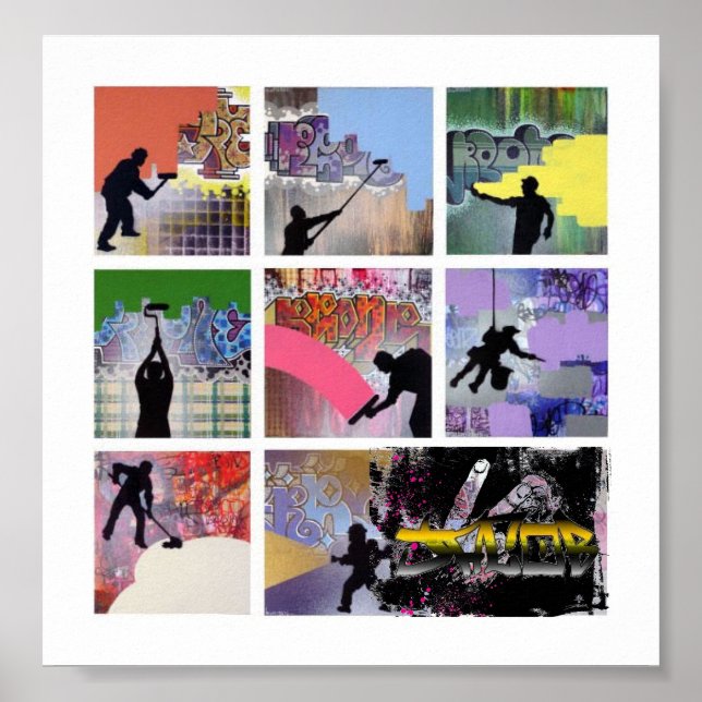 Póster Línea de graffiti (Frente)