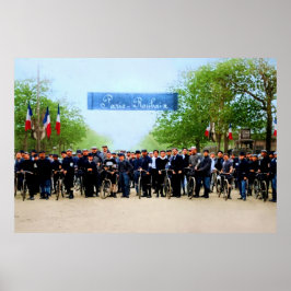 Póster Línea de inicio París-Roubaix 1896-1897