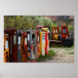 Póster Línea de la bomba de gas en Conga en Nuevo México