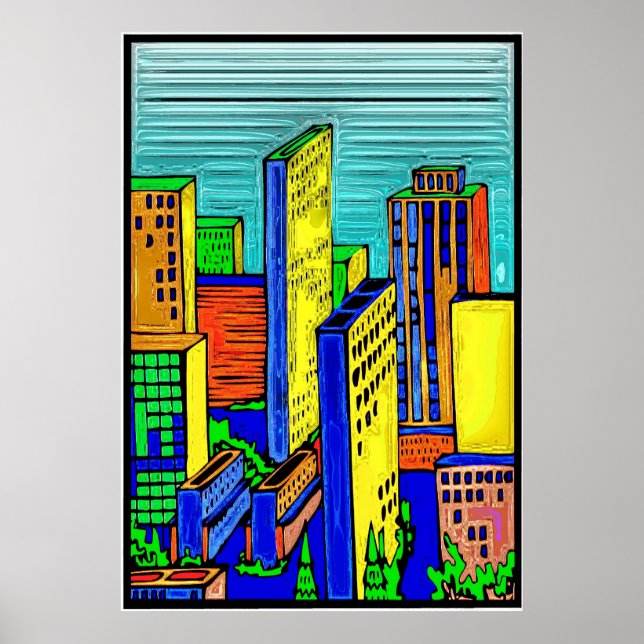 Póster Línea de la ciudad 14 (Frente)