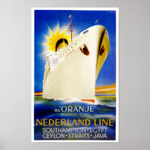 Póster Línea de Nederland del ~ de Oranje