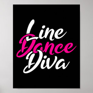 Póster Línea de países occidentales Dancing Diva Women Gi