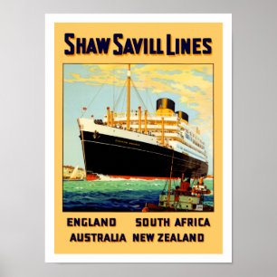 Póster Línea de Shaw Savill