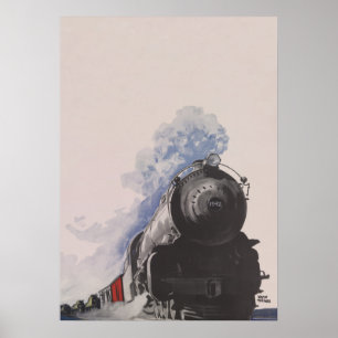 Póster Línea de vida de la nación Ferrocarriles americano