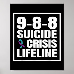 Póster Línea de vida para la prevención del suicidio y la