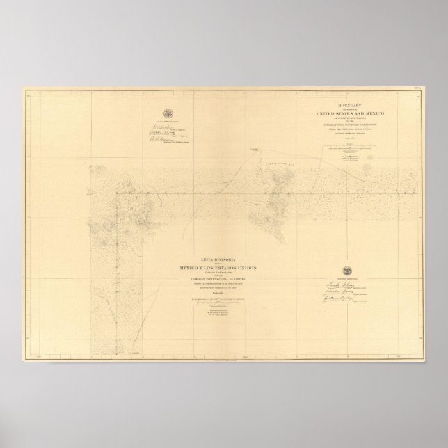 Póster Linea Divisoria Entre Mexico 3 (Frente)