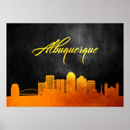 Póster Línea dorada Albuquerque Nuevo México