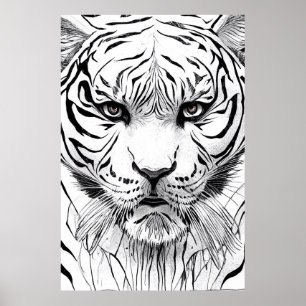 Póster Línea Epic De Ilustracion De La Naturaleza Silvest