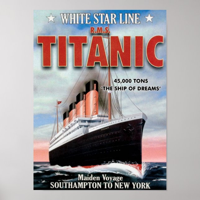Póster Línea Estelar RMS Titanic - El Barco de los Sueños (Frente)