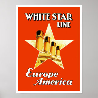 Póster Línea Estrella Blanca
